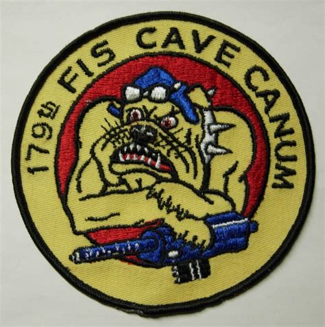 1960s Usaf 179th Fis Cave Canum Fighter Interceptor Squadron Patch Xb