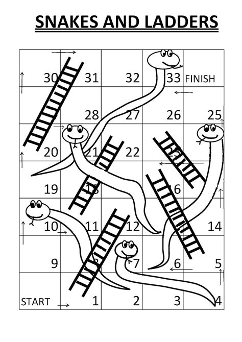 Snakes And Ladders Board Game Learningenglish Esl