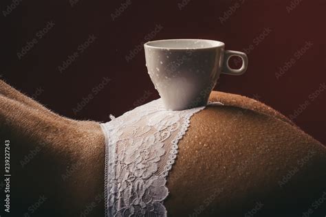 Sexy Coffee A Cup Of Coffee On The Bare Female Buttocks Sexy Ass A
