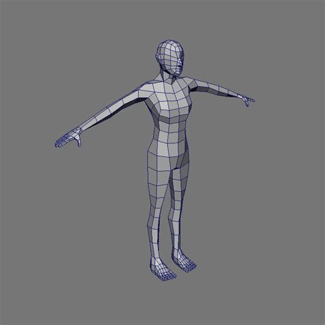 D Female Base Mesh Full Rig Woman Girl Character Low Vrogue Co