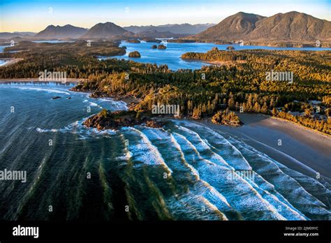 Aerial Of Cox Bay Tofino Vancouver Island Bc Canada Stock Photo Alamy