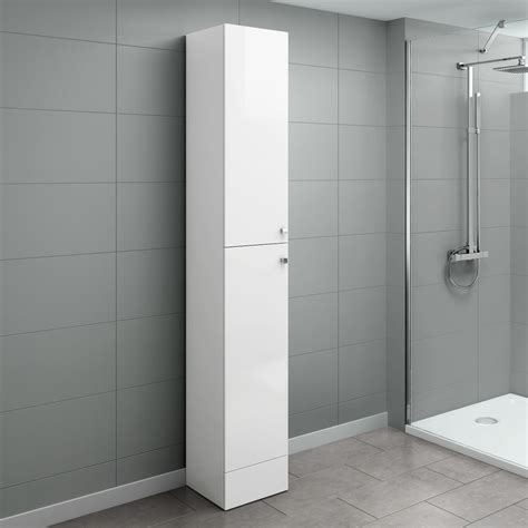 Simple white units work with any type of. 1900x300mm Harper Gloss White Tall Storage Cabinet - Floor ...