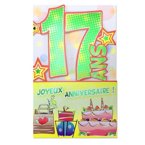 Carte Anniversaire 17 ans découp'âge  Une carte pour toi