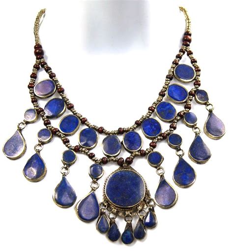 Afghan Blue Lapis Necklace Lazuli Necklace Necklace Lapis Necklace