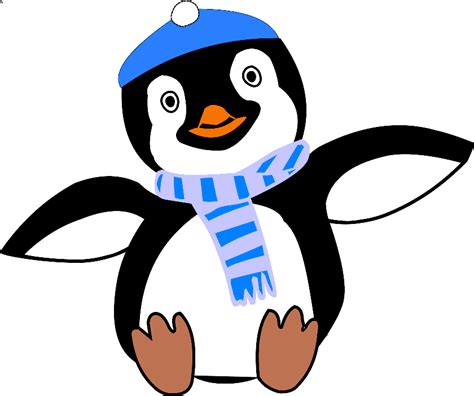 Penguin Wearing Hat And Scarf Clip Art At Vector Clip Art