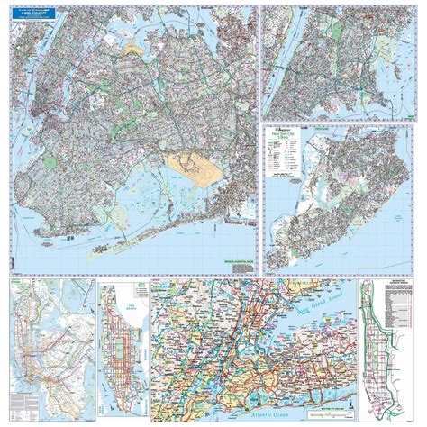 New York City Ny 5 Boroughs Wall Map Shop City And County Maps