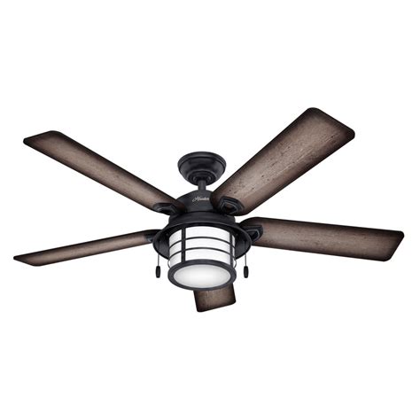 Hunter Key Biscayne 54 In Matte Black Indooroutdoor Ceiling Fan With