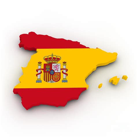 Spain Flag Map Digital Art By Frederick Holiday