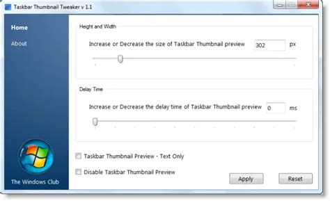 Taskbar Thumbnail Tweaker Resize Windows 7 Taskbar Thumbnail Previews