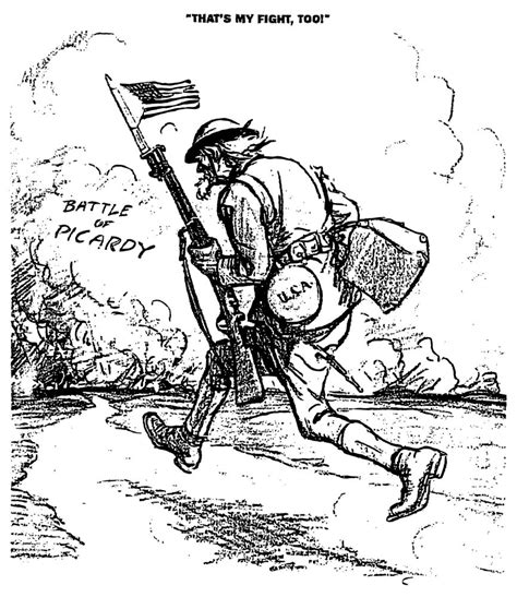 Posterazzi Warfare World War I Nan American Cartoon Of 1917 By Rollin