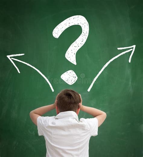 121 Child Thinking Question Mark Blackboard Stock Photos Free