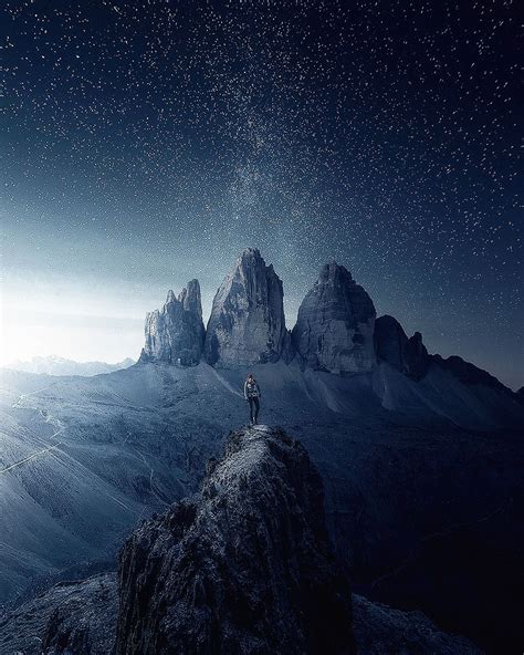 Tre Cime Di Lavaredo In The Dolomites Italia Milky Way Photography