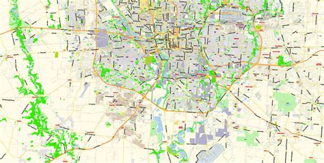 Columbus Ohio Us Map Vector Exact City Plan Low Detailed