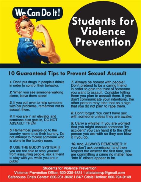 We Can Do It 10 Guaranteed Tips To Prevent Sexual Assault