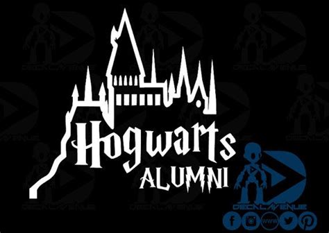 Hogwarts Alumni Harry Potter Vinyl Decal Sticker by DecalAvenue (With