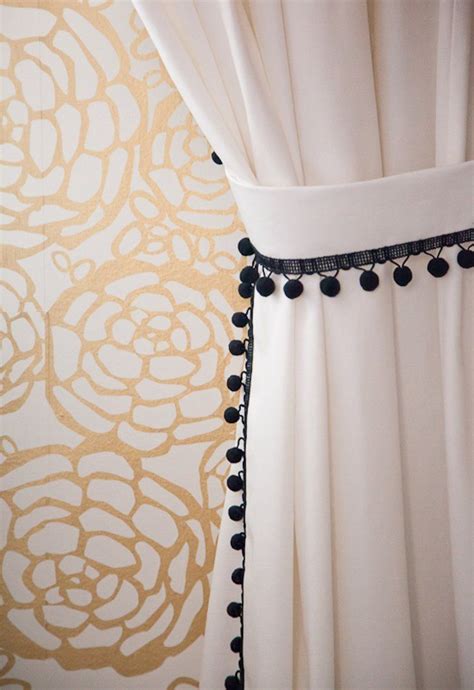 Get Happy 15 Stylish Ways To Decorate With Pom Poms Plain Curtains