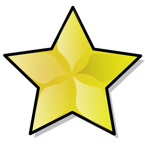 Star Free Stock Photo Illustration Of A Yellow Star 15566