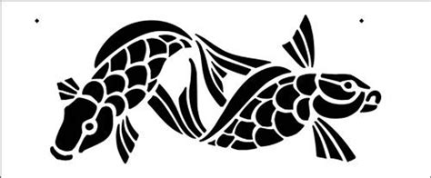 Two koi fish Wall Stencil handcut image 0 | Stencils online, Fish