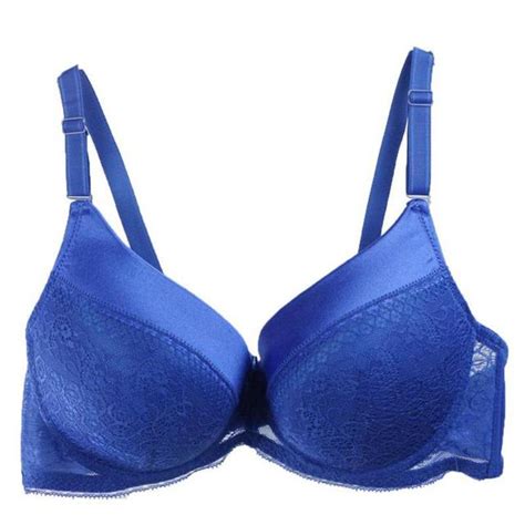 New Classic Women Brassiere Bra Big Size 85d 90d Full Cup Mother Lace Push Up Blue Ladies