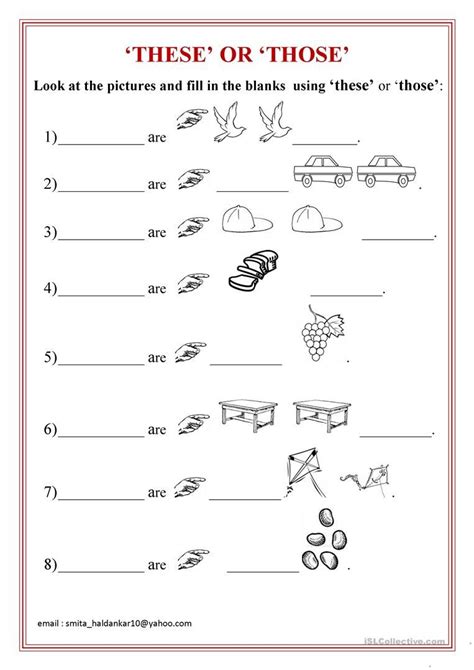 This That These Those Worksheet For Grade 3