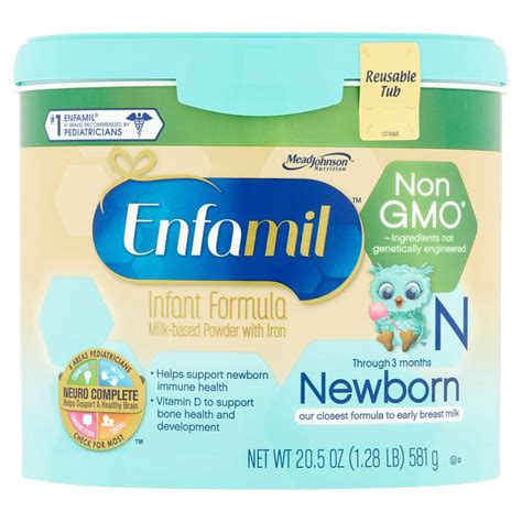 Enfamil Newborn Milk Based Powder With Iron Infant Formula Through 3