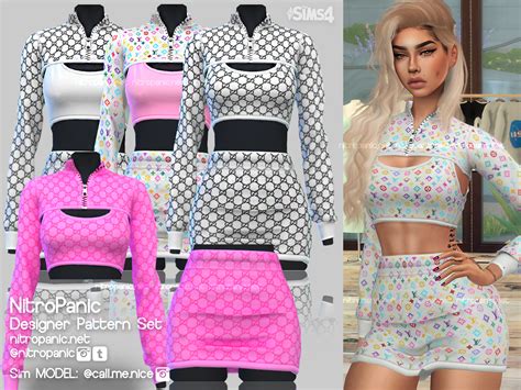 Designer Pattern Set For The Sims 4 Sims 4 Clothing Sims 4 Cc