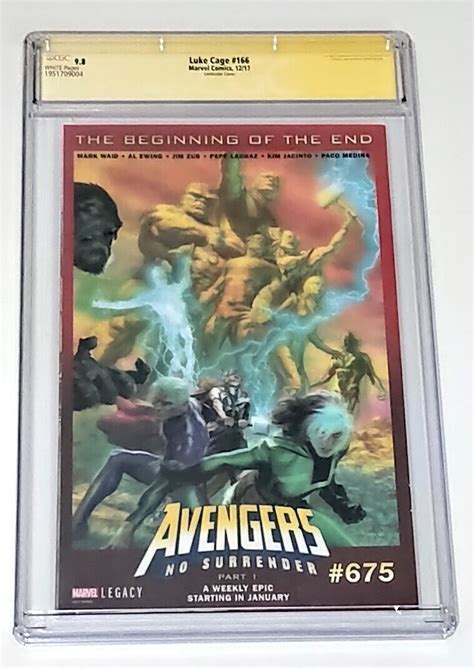 Luke Cage 166 Cgc Ss 98 Lenticular Cover Signed By Dave Johnson Ebay