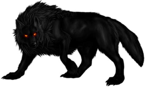 Black Big Bad Wolf Clipart Black Werewolf Red Eyes Png Download
