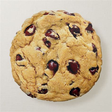 Chocolate Chip Cookie Round Pillow Zazzle Chip Cookies Chocolate