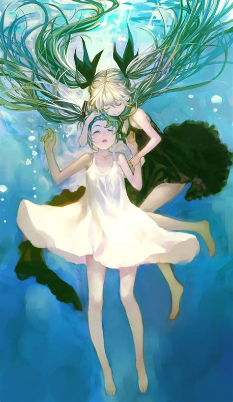 Anime Girl Drowning In Water