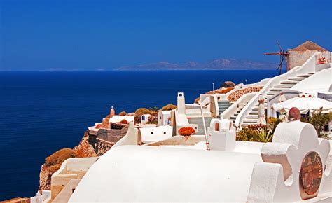 Caldera And Aegean Sea Oia Santorini Greece • Wander Your Way