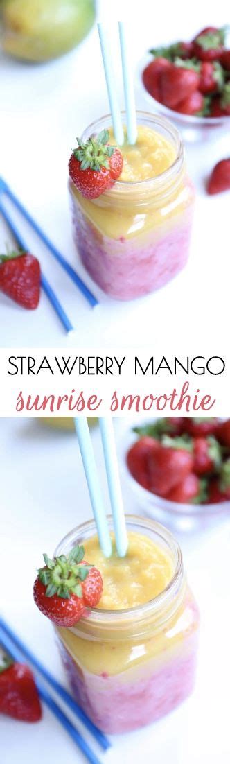 Strawberry Mango Sunrise Smoothie Spoonful Of Kindness Recipe