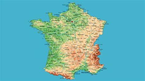 Mapa de francia, el cual te permitirá explorar, conocer ciudades y lugares más importantes de este gran destino turístico de europa. Mapa Politico de Francia