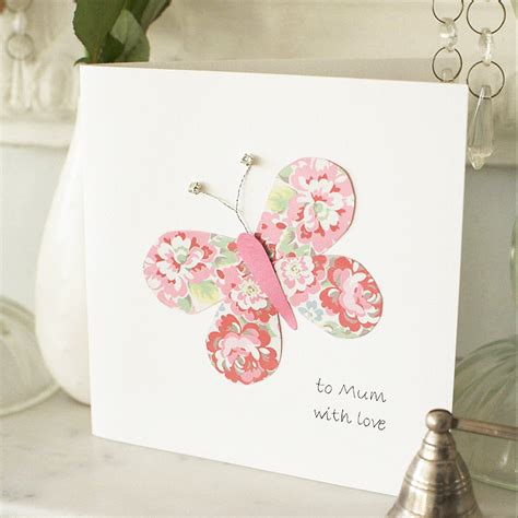 Send A Beautiful Butterfly Mothers Day Card Made By You
