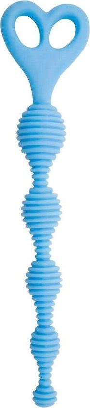 Climax Anal Anal Beads Silicone Stripes Blue