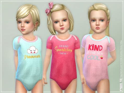 The Sims Resource Toddler Onesie By Lillka • Sims 4 Downloads