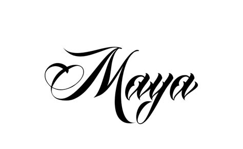 Tattoo Name Maya Using The Font Style Anha Queen Script Tatto Name