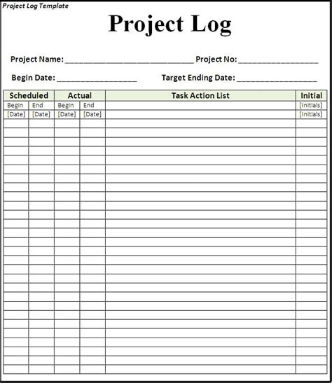 For example, if issues are usually required to be resolved based on priority, then a categorization based on priority is helpful. 7 Free Project Log Templates - Excel PDF Formats