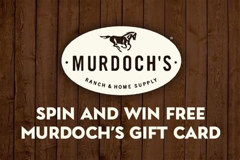 Spin And Win Free Murdochs T Card Sweepstakebible