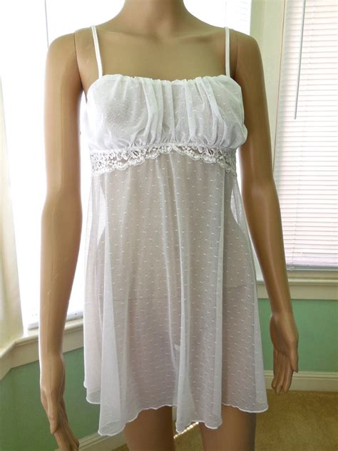 Baby Doll Sexy Lingerie Nightgown White Lace Sexy Hot Sex Picture