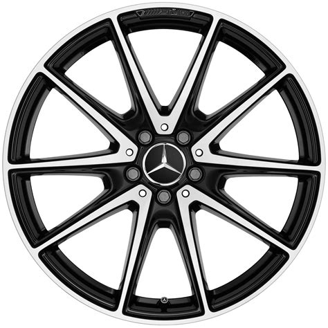 20 Amg 10 Spoke Wheels In 7x23 High Sheen With Gloss Black Alloy