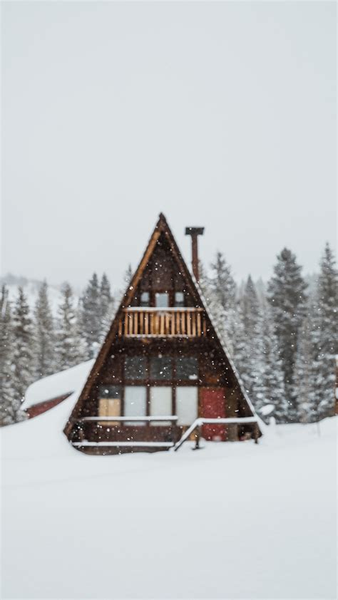 Hovel Snow Winter Hut Background Mountain Landscape Building