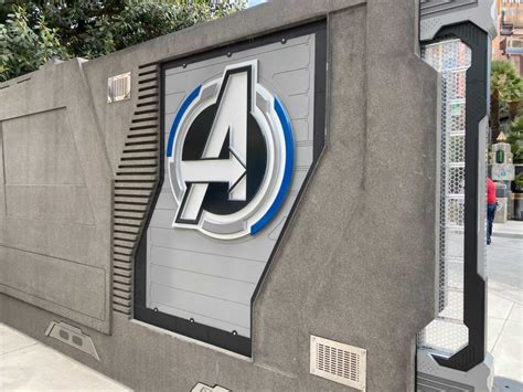 Photos Avengers Campus Entrance Sign And Land Barriers Installed Near