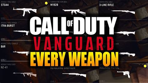 Every Weapon In Call Of Duty Vanguard All Guns Gameplay Youtube