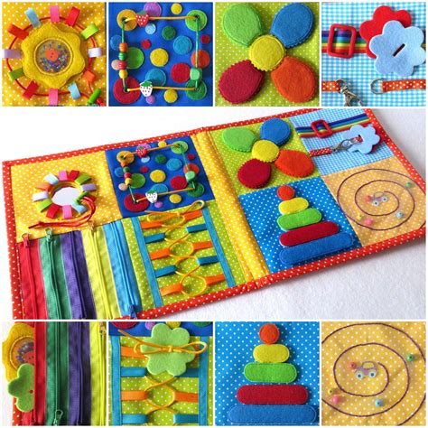 Activity Fabric Board Therapy Toy Autistic Children Sensory Travel Toy