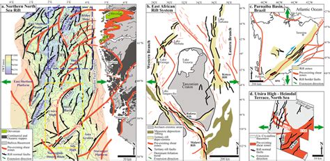 Simplified Maps Of Natural Rift Systems Showing The Plan‐view