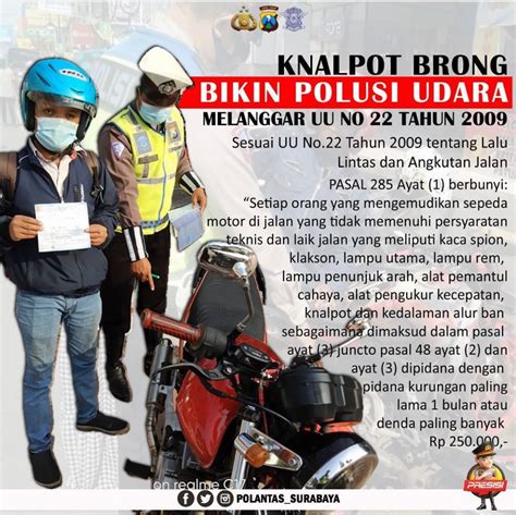 Demi Keselamatan Berkendara Sat Lantas Polrestabes Surabaya Berlakukan