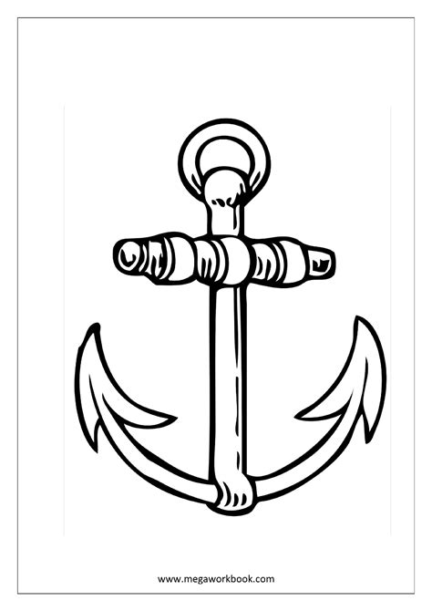 Anchor Coloring Page For Adults Anchor Printable Adult Coloring Page