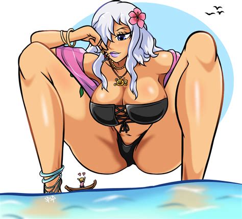 Charlotte Smoothie One Piece Silver Hair 1girl Breasts Cleavage