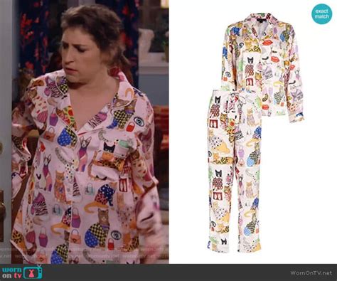 Wornontv Kats Cat Print Pajamas On Call Me Kat Mayim Bialik